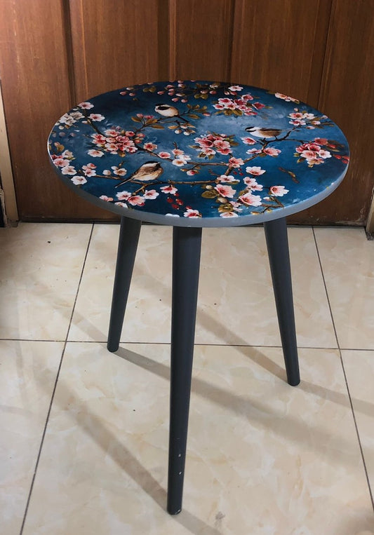 Birds in Blossom Table | Birds in Blossom Collection | Digital Printed | 18" Diameter